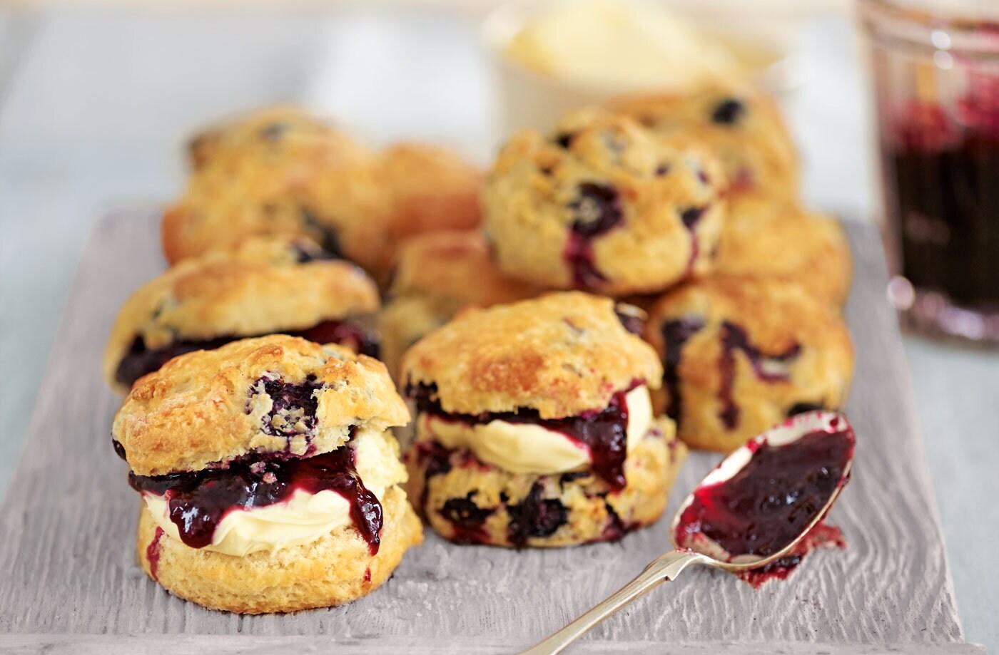Blueberry and buttermilk scones
