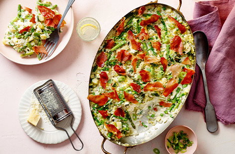 Image of "No-stir baked risotto primavera"