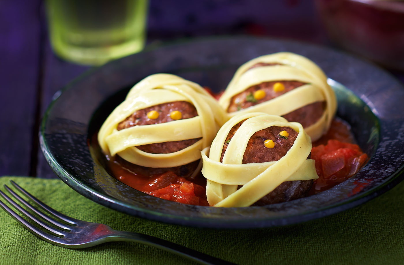 Mummified saucy meatballs