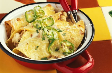 Image of "Pork and chicken enchiladas"