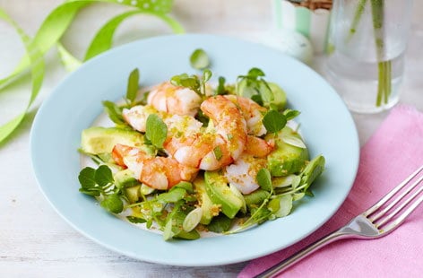 Image of "Avocado and prawn salad"