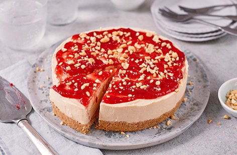 Image of "Peanut butter and jam cheesecake"