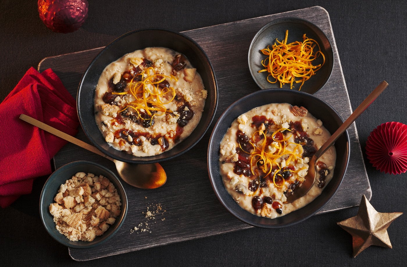 Mince pie rice pudding