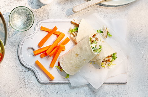 Image of "Kids' chicken Caesar wrap"