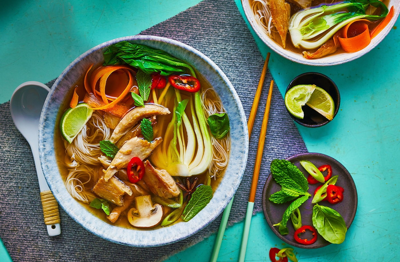 Vegan 'chicken' pho