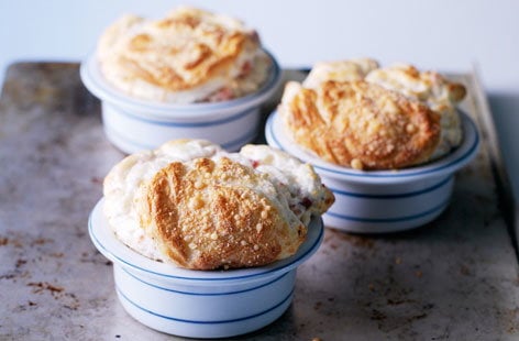 Image of "Ham and mustard soufflés"