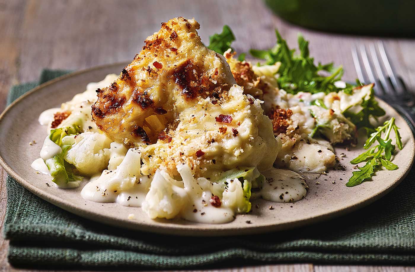 Miso cauliflower cheese