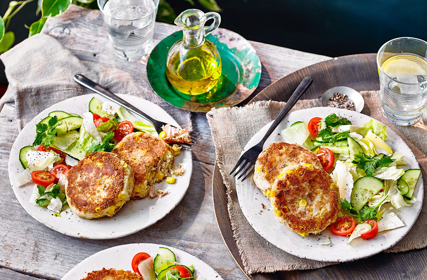 Tuna and sweetcorn fishcakes