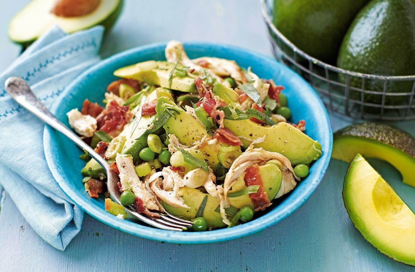 Chicken, avocado, bacon and tarragon salad