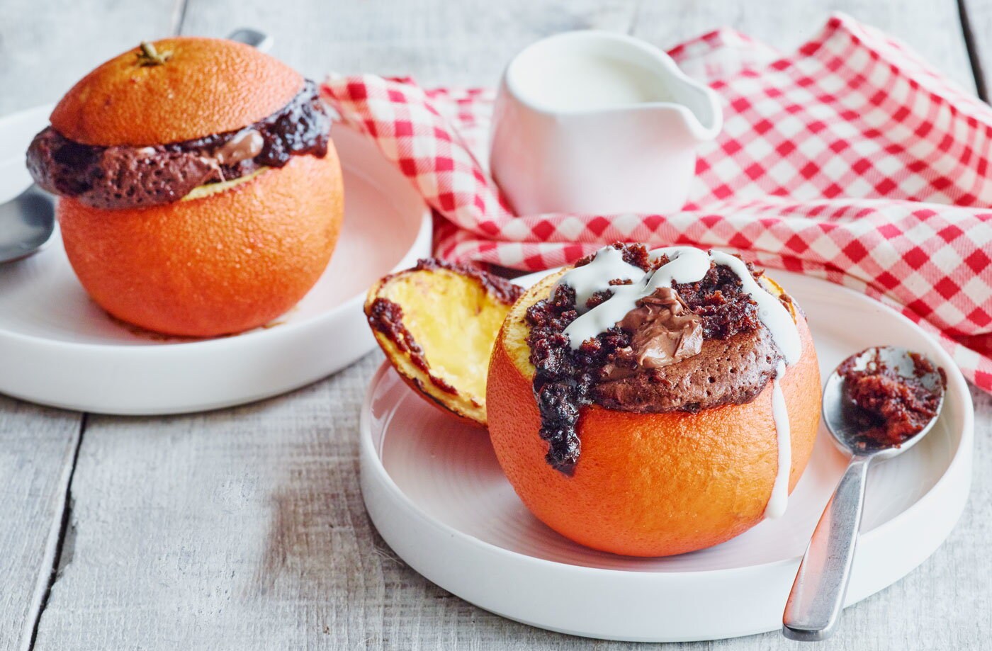 Double-choc orange cup brownies