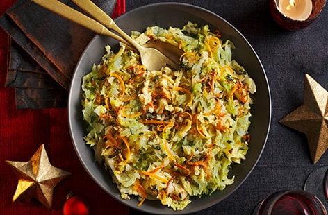 Image of "Shredded Savoy cabbage with vegan orange butter"