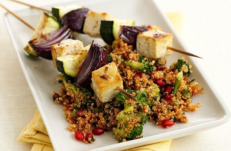 Image of "Tofu and vegetable skewers"