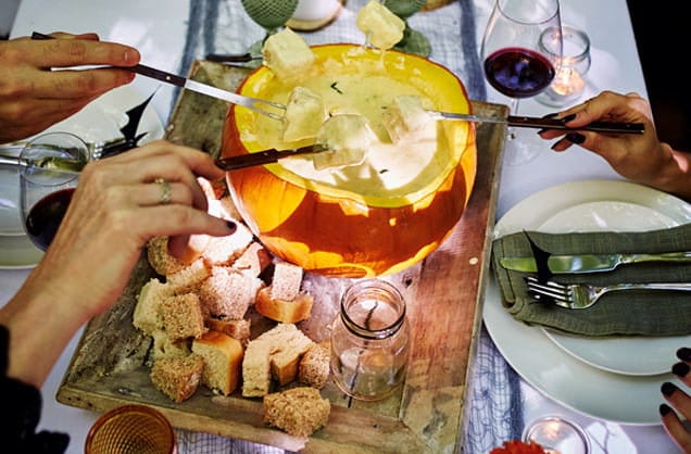 Roasted pumpkin fondue