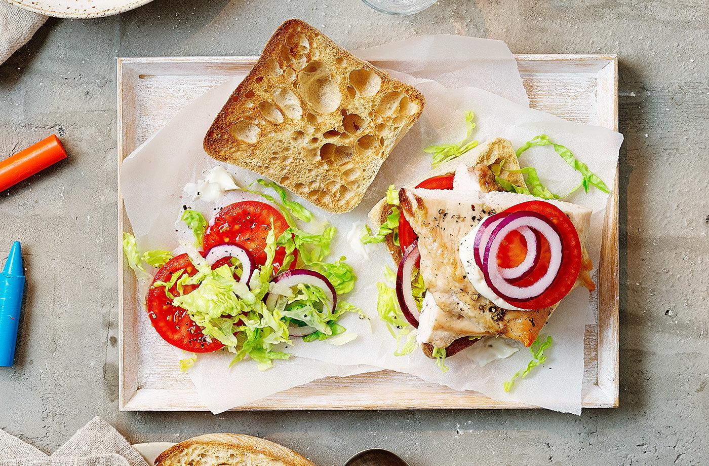 Quick chicken burgers
