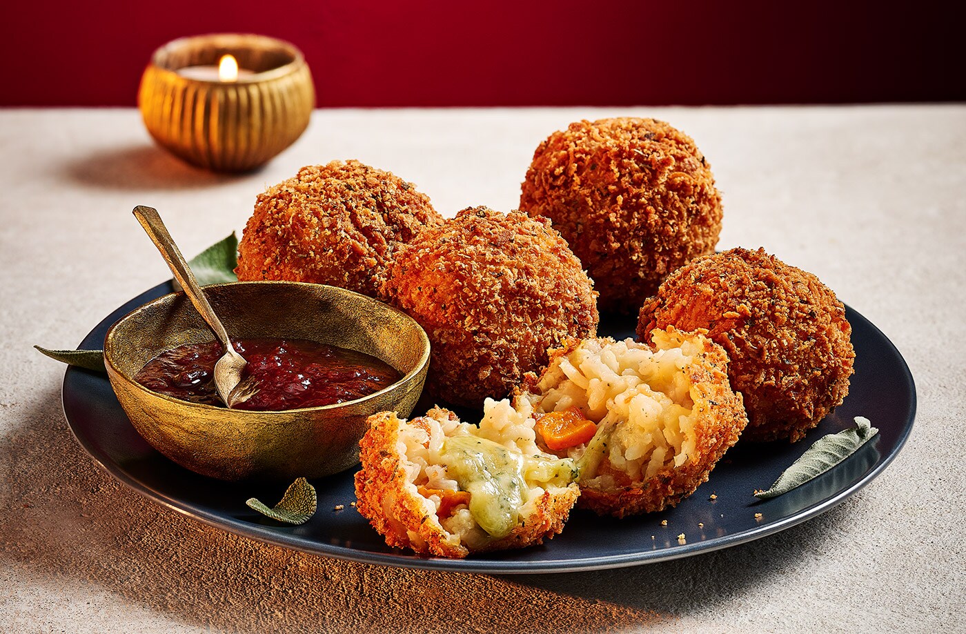 Jade Greenhalgh's squash and blue cheese arancini