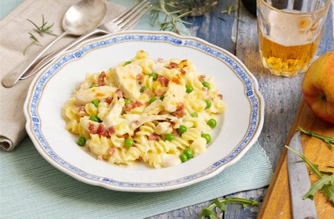 Image of "Gluten-free chicken and bacon pasta"