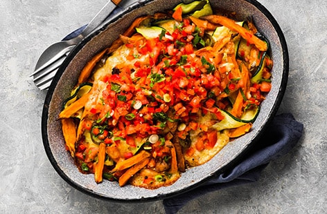 Image of "Gochujang loaded sweet potato fries"