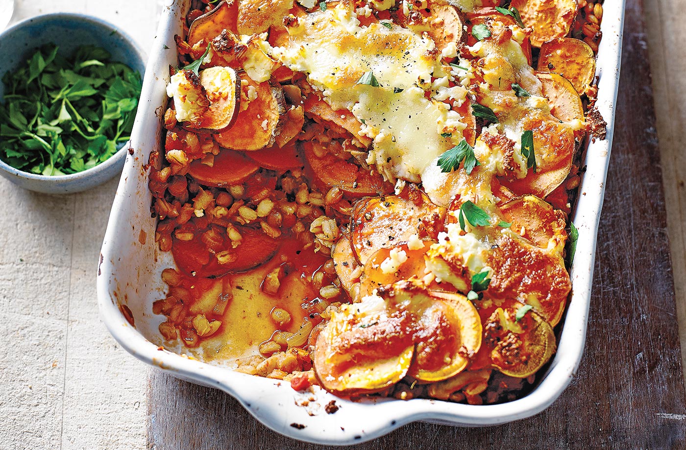 Sweet potato and lentil 'lasagne'