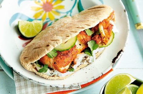 Image of "Tandoori fish pittas"