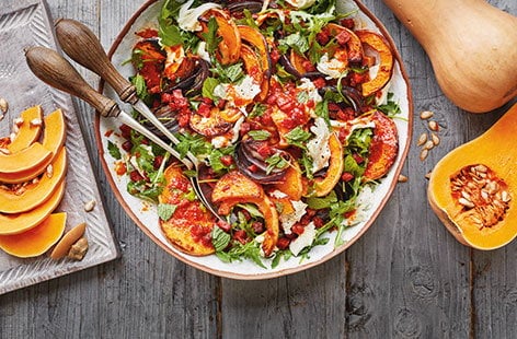 Image of "Squash, chorizo and mozzarella salad"