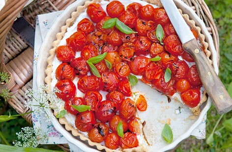 Image of "Roasted cherry tomato tart"