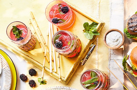 Image of "Ouzo and blackberry mojito"