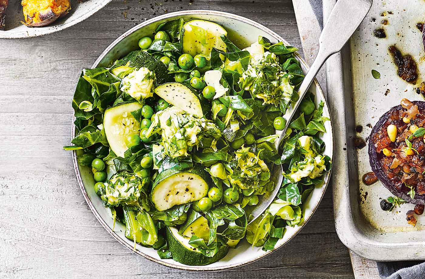 Citrussy steamed greens