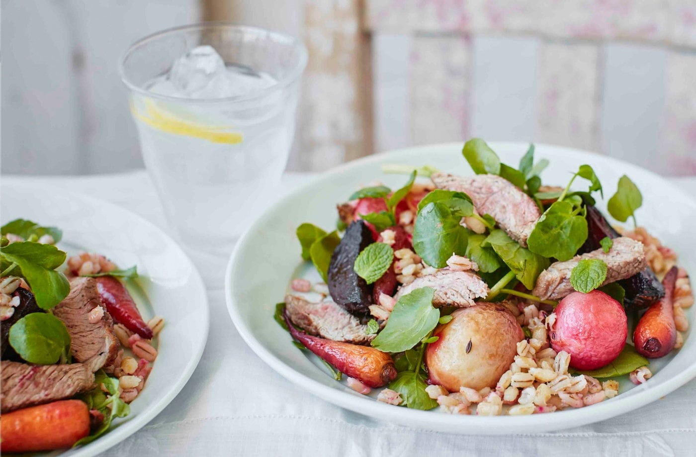 Spring lamb and root vegetable salad