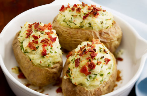 Image of "Baked potatoes with bacon"