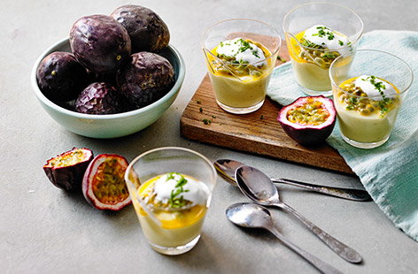 Image of "Passion fruit possets"