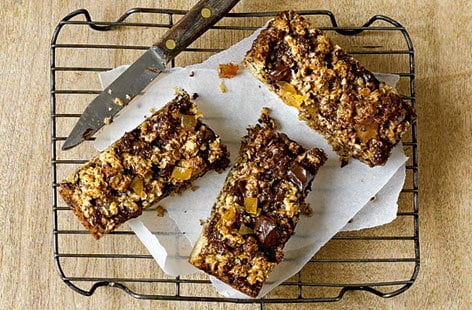 Image of "Chocolate and ginger flapjacks"