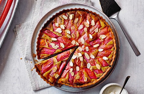 Image of "Rhubarb frangipane tart"