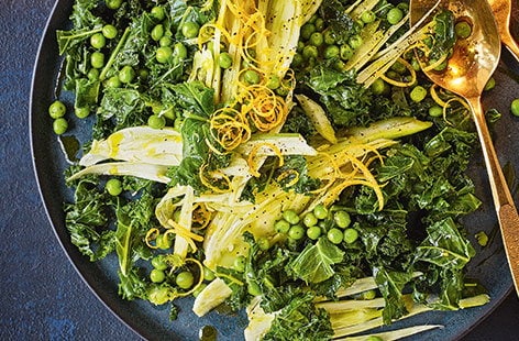 Image of "Kale, pea and fennel salad"