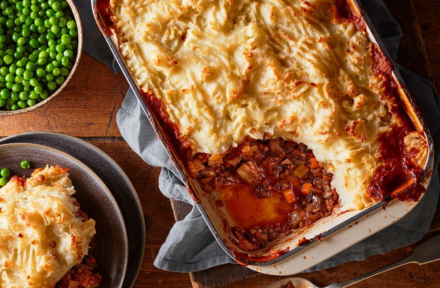 Cajun-spiced vegan cottage pie