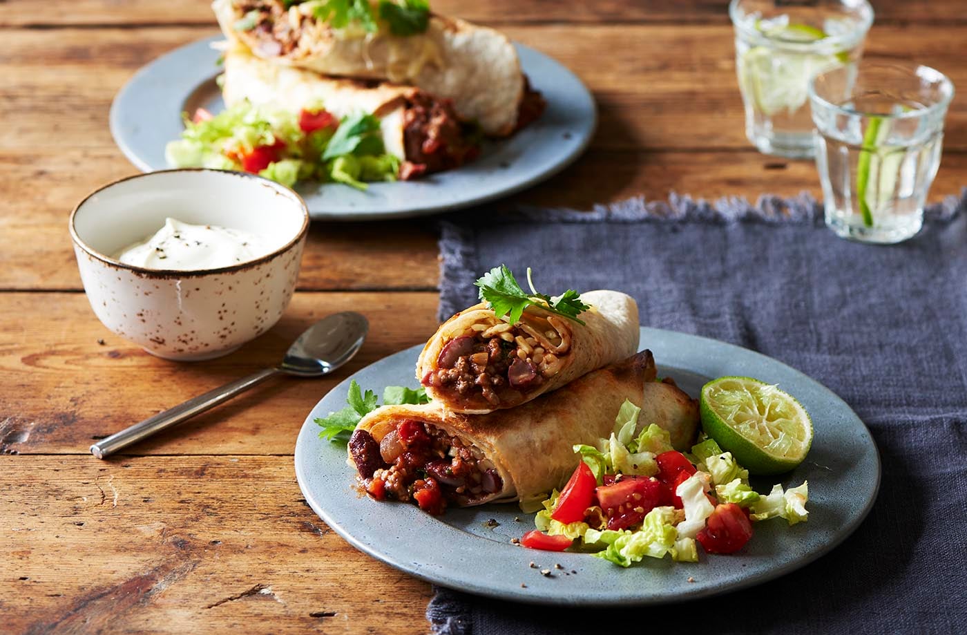 Beef burritos
