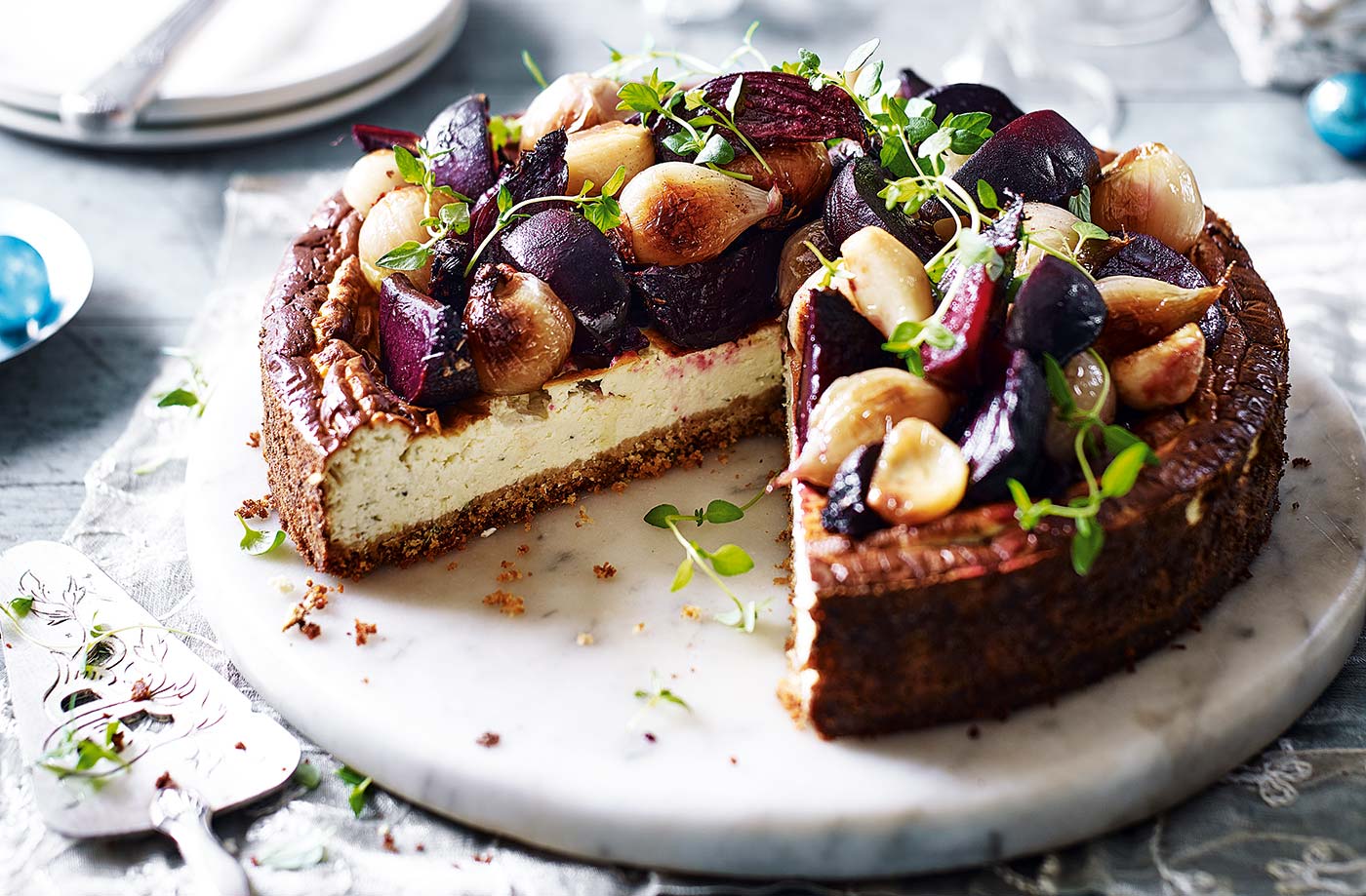 Savoury cheesecake