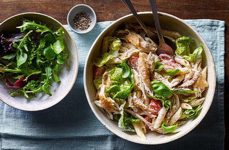 Image of "‘CLT’ pasta salad"