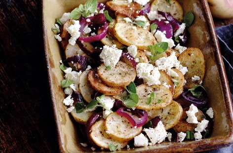 Image of "Greek-style potatoes with feta and lemon"