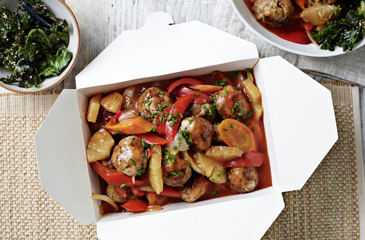 Sweet and sour turkey balls