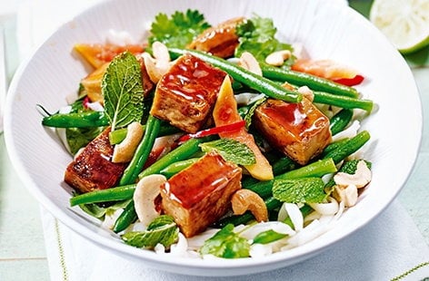 Image of "Sticky tofu and papaya salad"