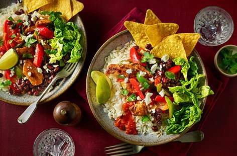 Image of "Chicken fajita rice bowl"