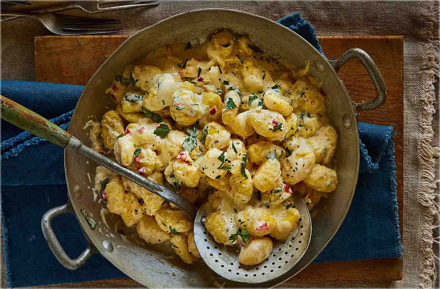 Creamy crab gnocchi