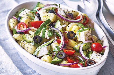 Image of "Greek-style gnocchi salad"