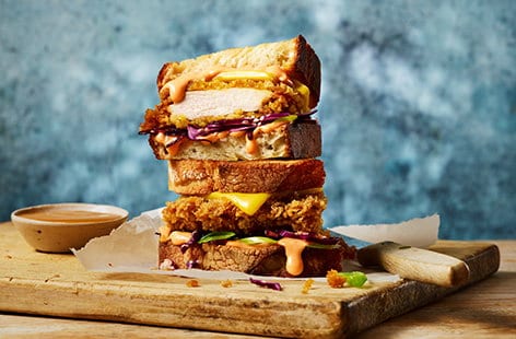 Image of "Katsu chicken toastie"