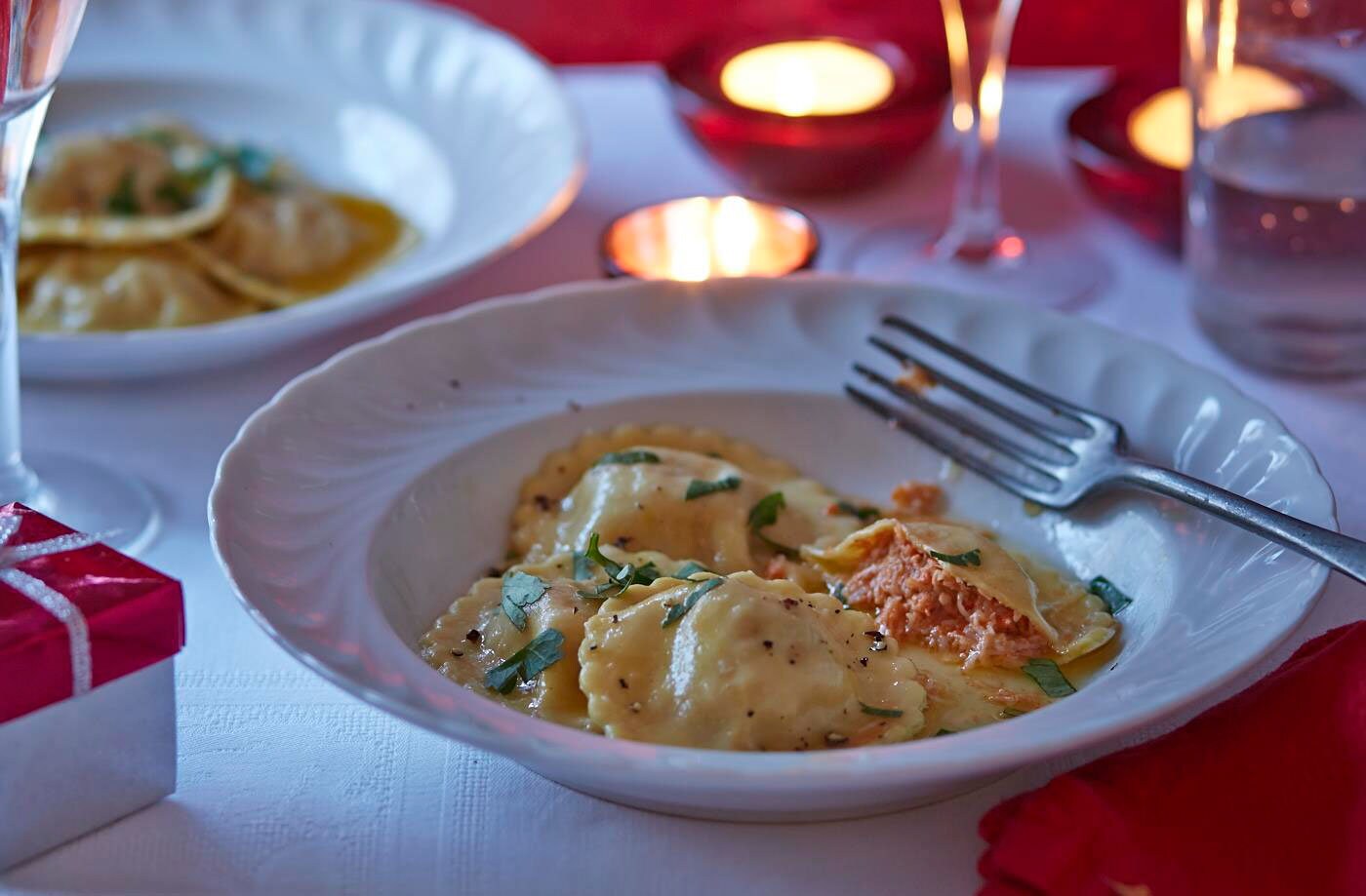 Crab ravioli