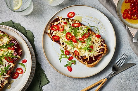 Image of "Harissa halloumi on toast"