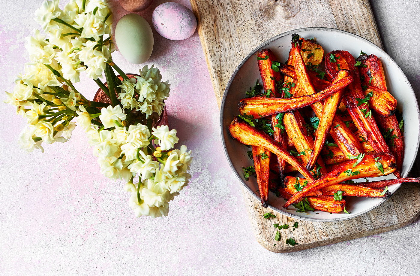 Smoky roasted parsnips