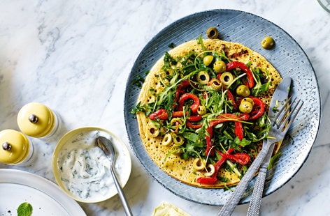Image of "Mediterranean socca pancakes"