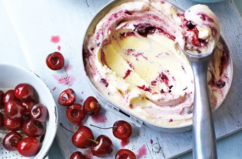 Image of "Easy cherry ripple ice cream"