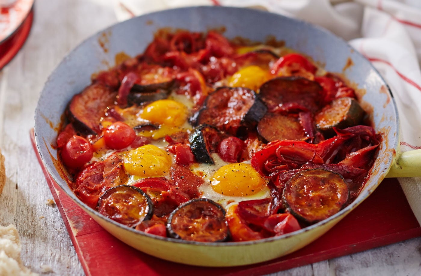 One-pan ratatouille eggs